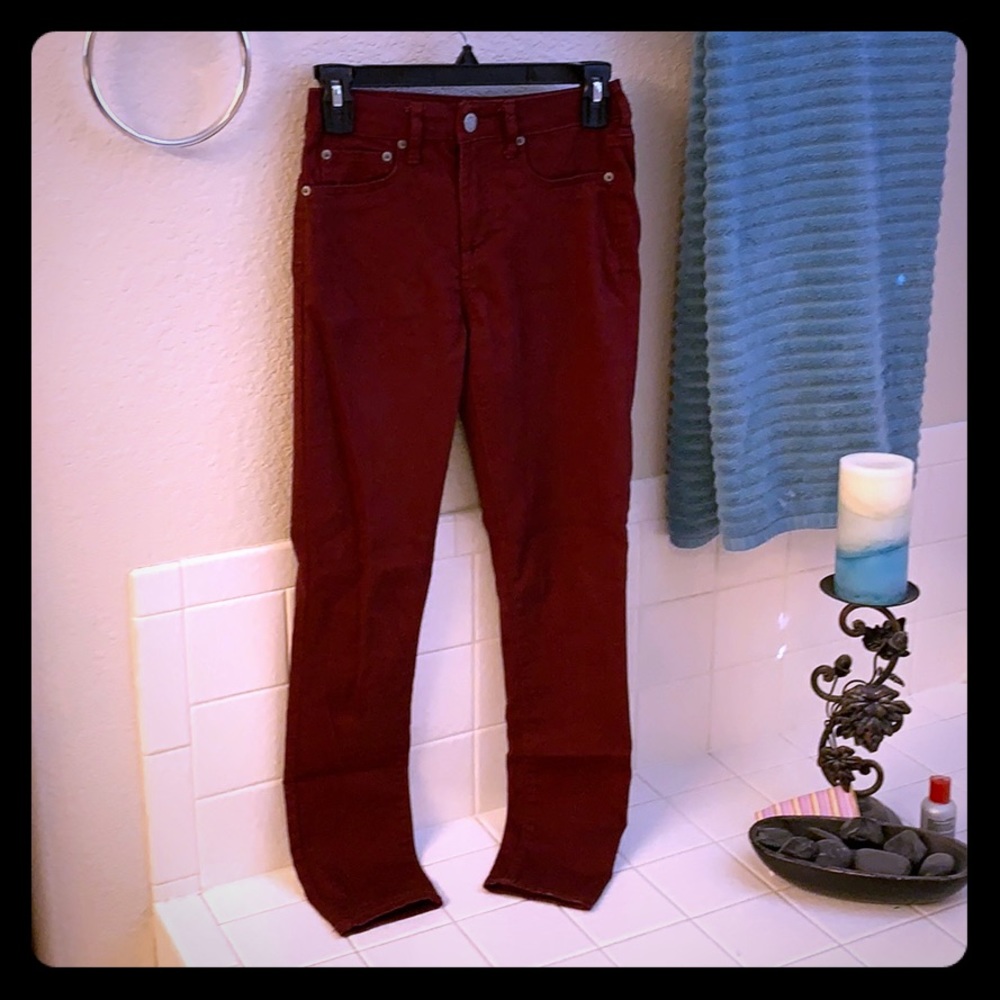Aeropostale Burgundy High Waisted Jegging